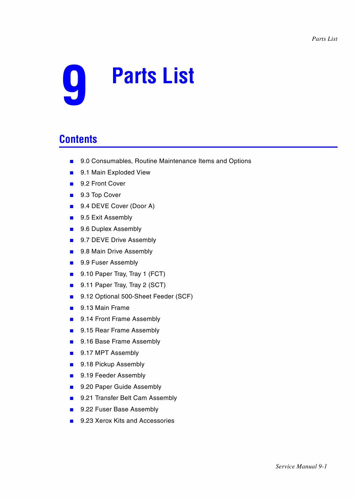 Xerox Phaser 6100 Parts List Manual-1